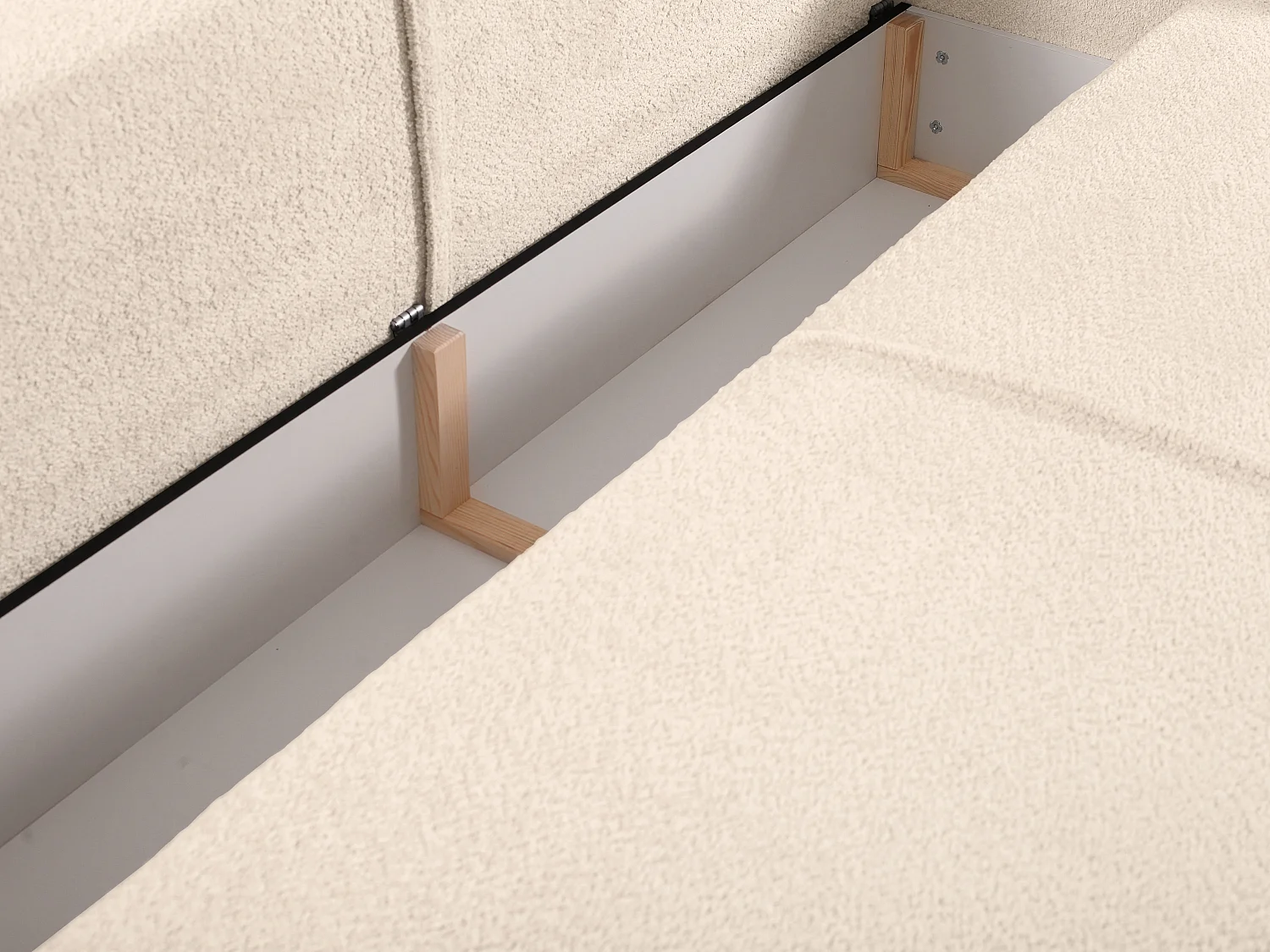 Hoekslaapbank van teddy stof - Beige - Hoek rechts - AMELIA van PASCAL MORABITO