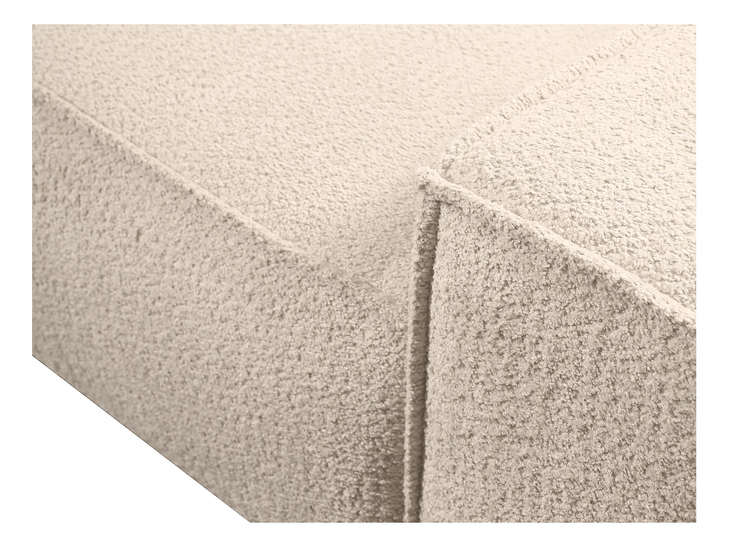 Hoekslaapbank van teddy stof - Beige - Hoek links - AMELIA van PASCAL MORABITO