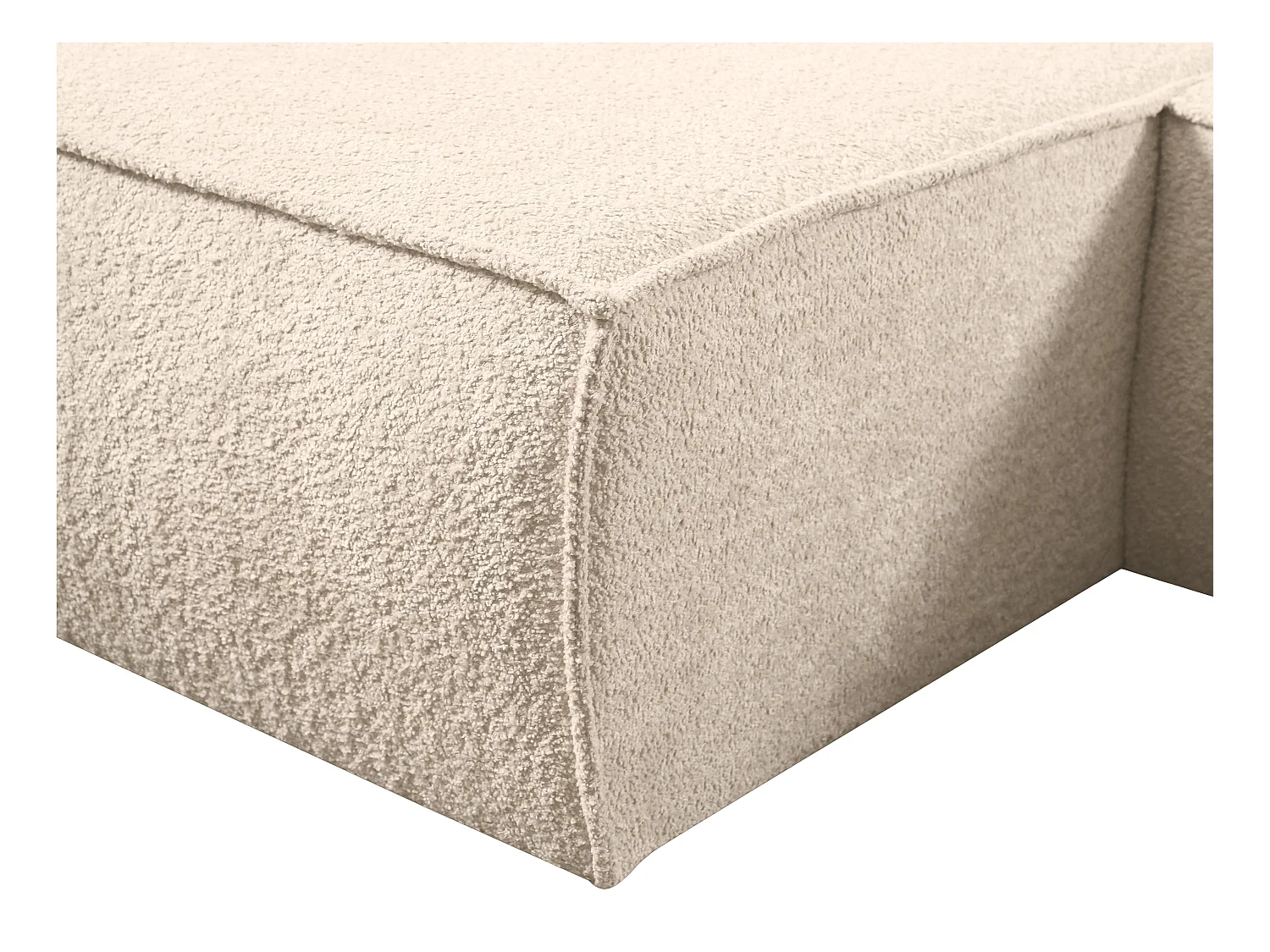 Hoekslaapbank van teddy stof - Beige - Hoek links - AMELIA van PASCAL MORABITO