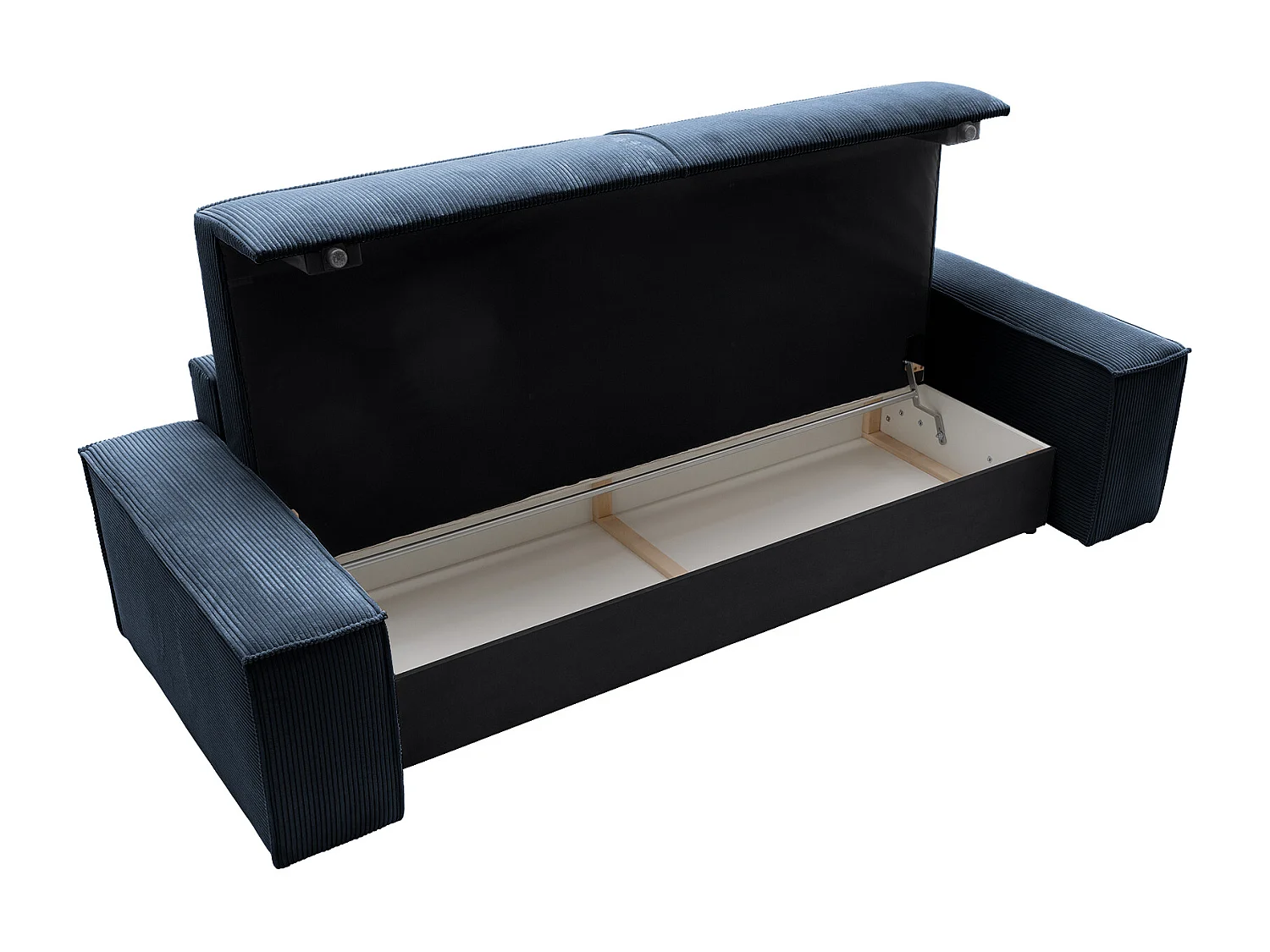 Schlafsofa 4-Sitzer - Cord - Blau - AMELIA