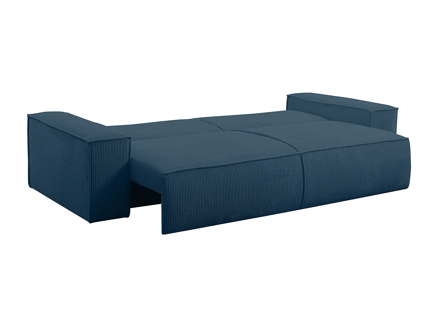 Schlafsofa 4-Sitzer - Cord - Blau - AMELIA