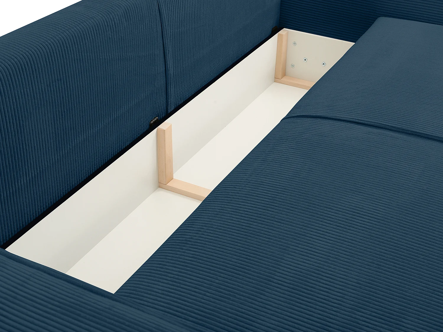Schlafsofa 4-Sitzer - Cord - Blau - AMELIA