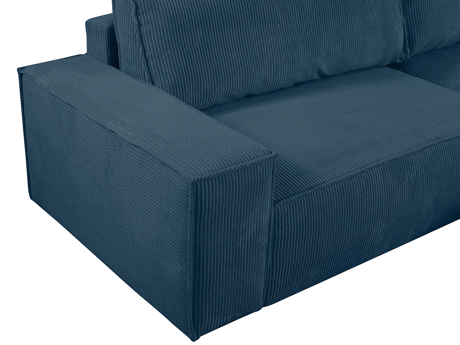 Schlafsofa 4-Sitzer - Cord - Blau - AMELIA