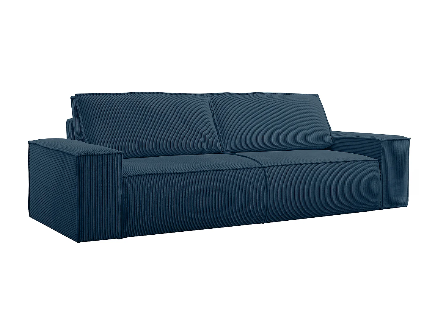 Schlafsofa 4-Sitzer - Cord - Blau - AMELIA