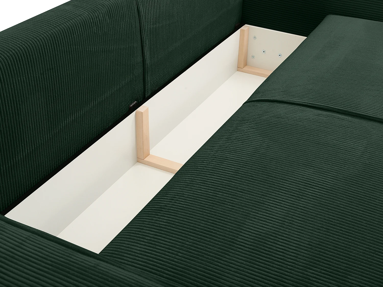 Divano letto 4 posti in Velluto a coste Verde abete - AMELIA di PASCAL MORABITO