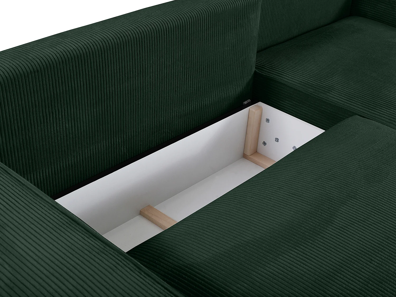 Divano letto 4 posti in Velluto a coste Verde abete - AMELIA di PASCAL MORABITO