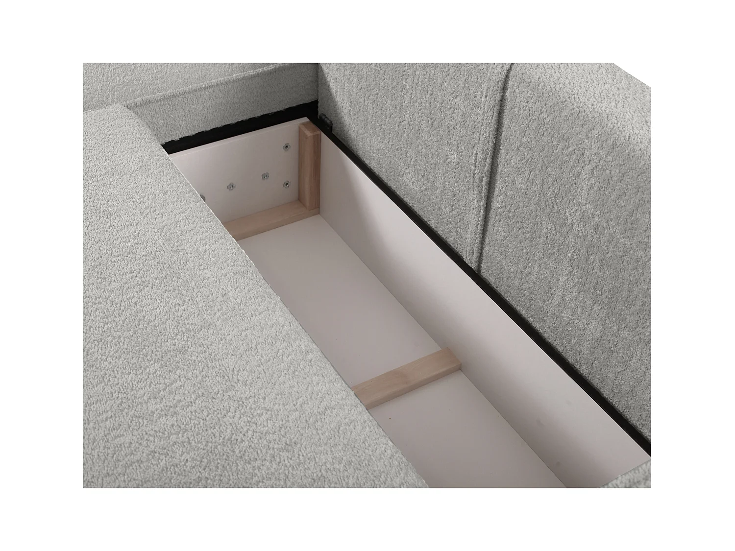 Sofá de 3 lugares convertível em tecido bouclé cor cinza - AMELIA de PASCAL MORABITO