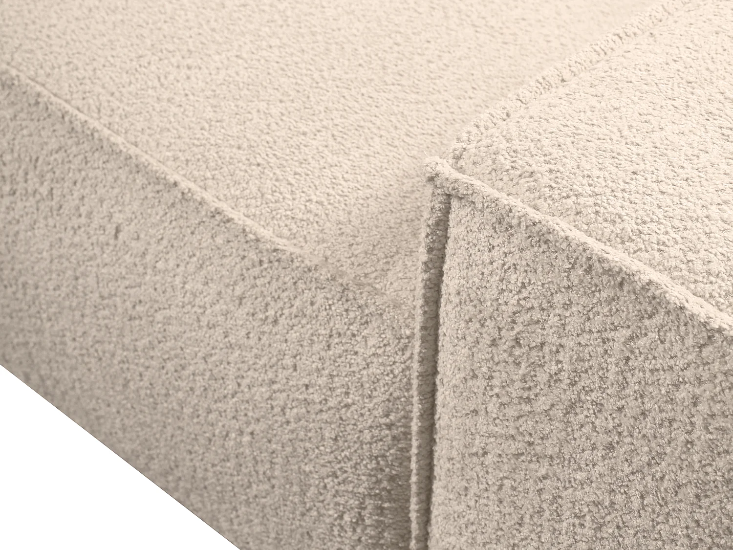 Sofá de 3 lugares convertível em tecido bouclé cor bege - AMELIA de PASCAL MORABITO