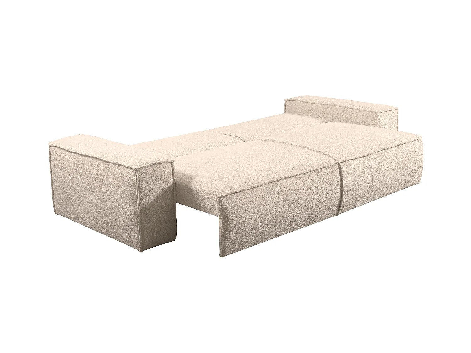 3-zits slaapbank van teddy stof - Beige - AMELIA van PASCAL MORABITO