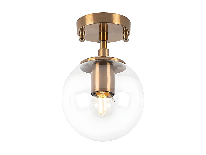 Metal ceiling light - lighting fixture D. 15 x H. 23 cm - Vintage - BARLATI