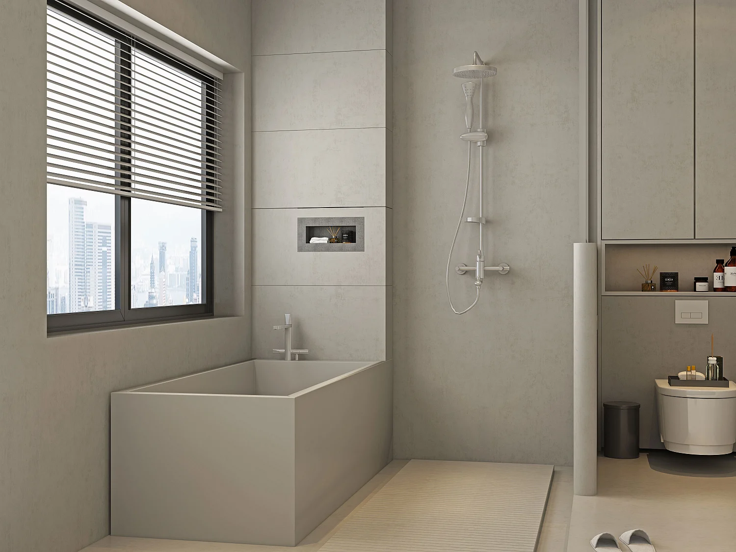 Inbouwnis voor de douche, klaar om te betegelen - 40 x 20 cm - KLARA