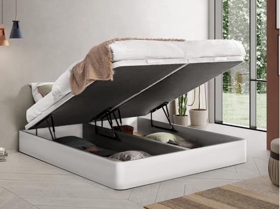 vente unique Sommier coffre 180 x 200 cm - Blanc mat - HESTIA de YSMÉE