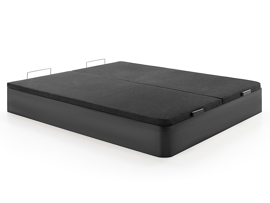 Bettgestell mit Bettkasten - 180 x 200 cm - Schwarz matt - HESTIA von YSMÉE günstig online kaufen