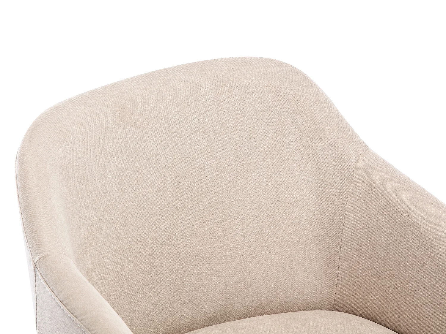 Lot de 6 chaises avec accoudoirs en tissu et bois d'hévéa - Beige - JELISA