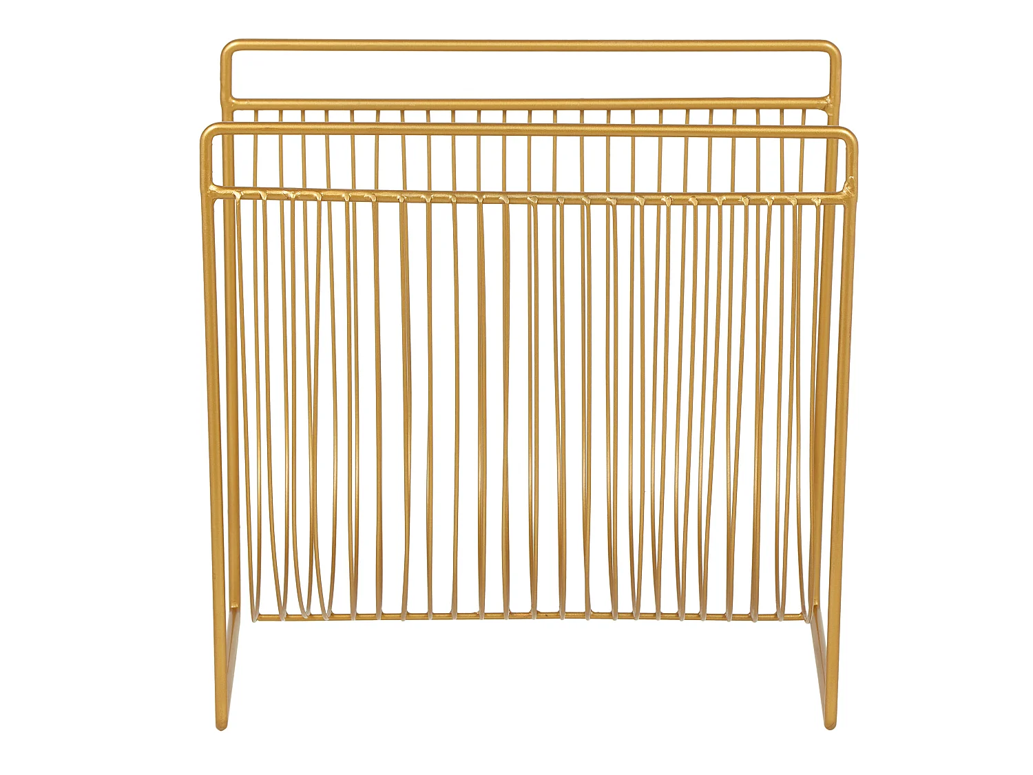 Porte-revues filaire - L.36 x P. 23 x H.33 cm - Métal - Doré - POLIARA