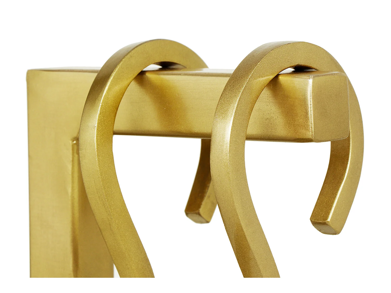 Serviteur de cheminée 4 outils en laiton doré - L. 25 x P. 15 x H. 60 cm  - ASSIOUT