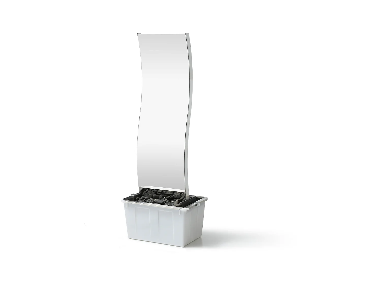 Fuente de exterior de acero inoxidable - Alt. 130 cm - Plateado - HOKI