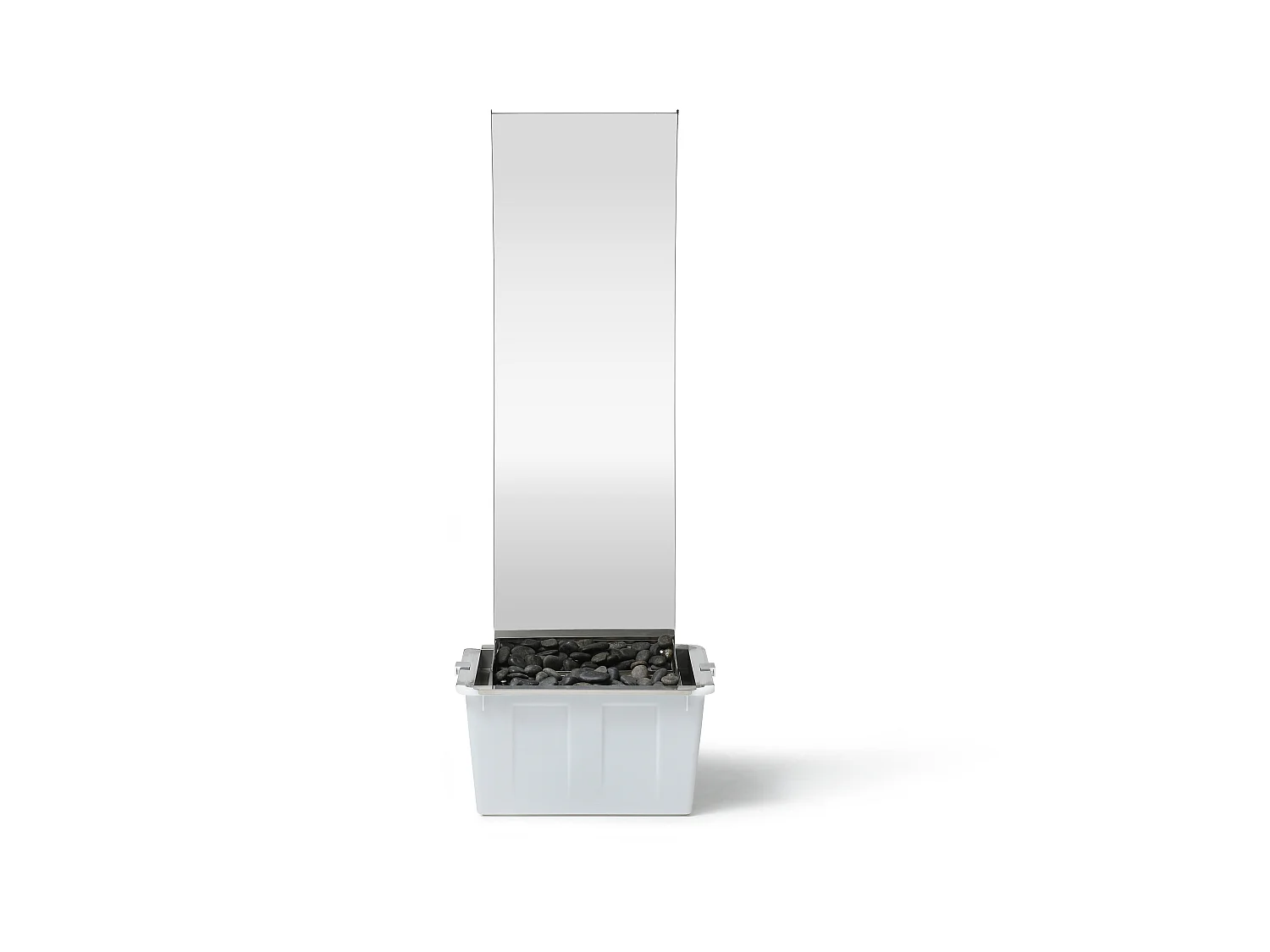 Fuente de exterior de acero inoxidable - Alt. 130 cm - Plateado - HOKI