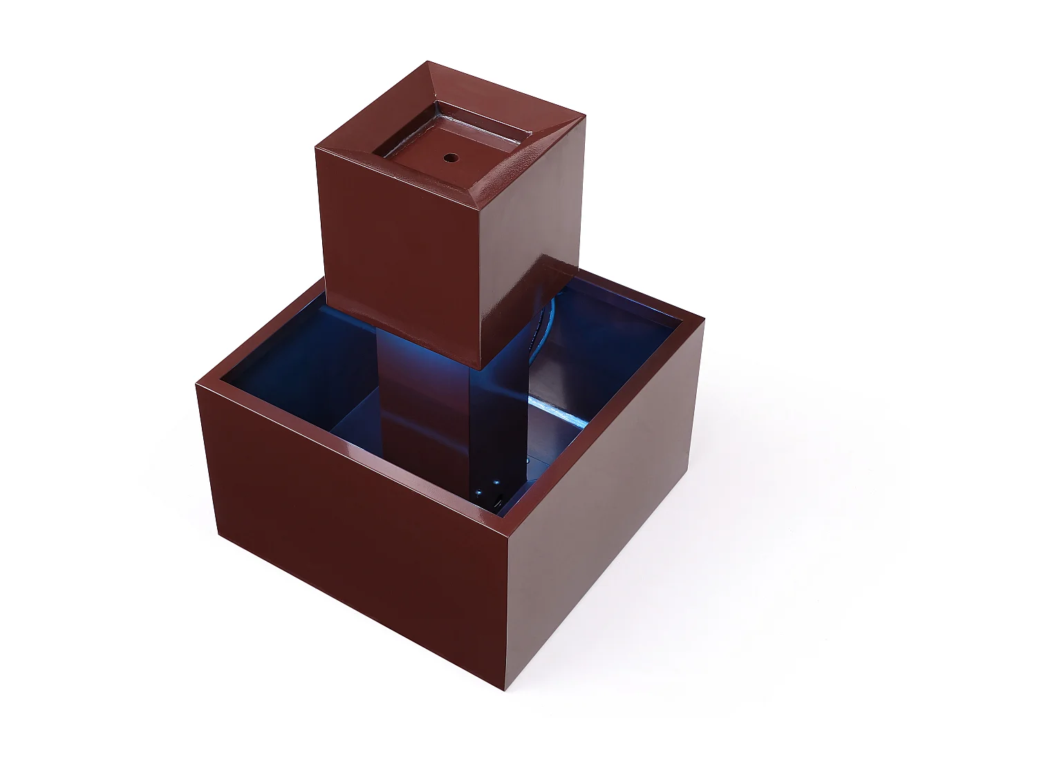 Fontaine d'extérieur en acier inoxydable avec LED - H.65 cm - Terracotta - CARDINA