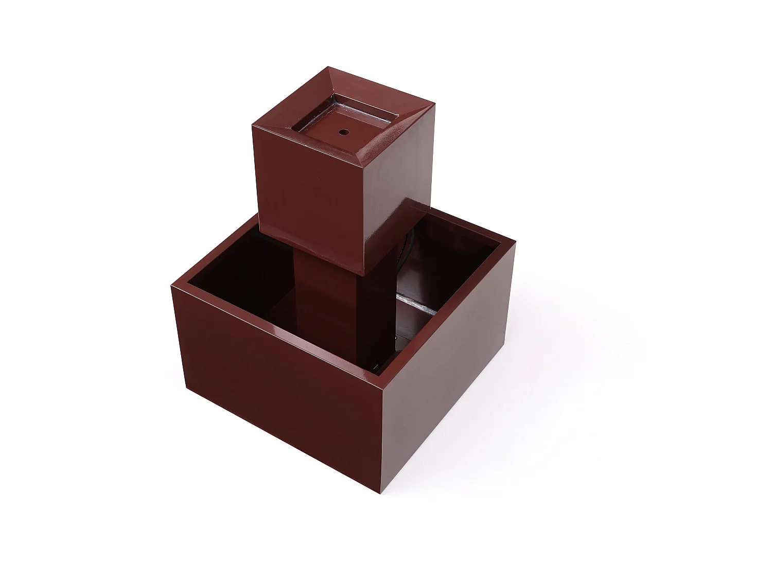 Fuente de exterior de acero inoxidable con LED - Alt. 65 cm - Terracota - CARDINA