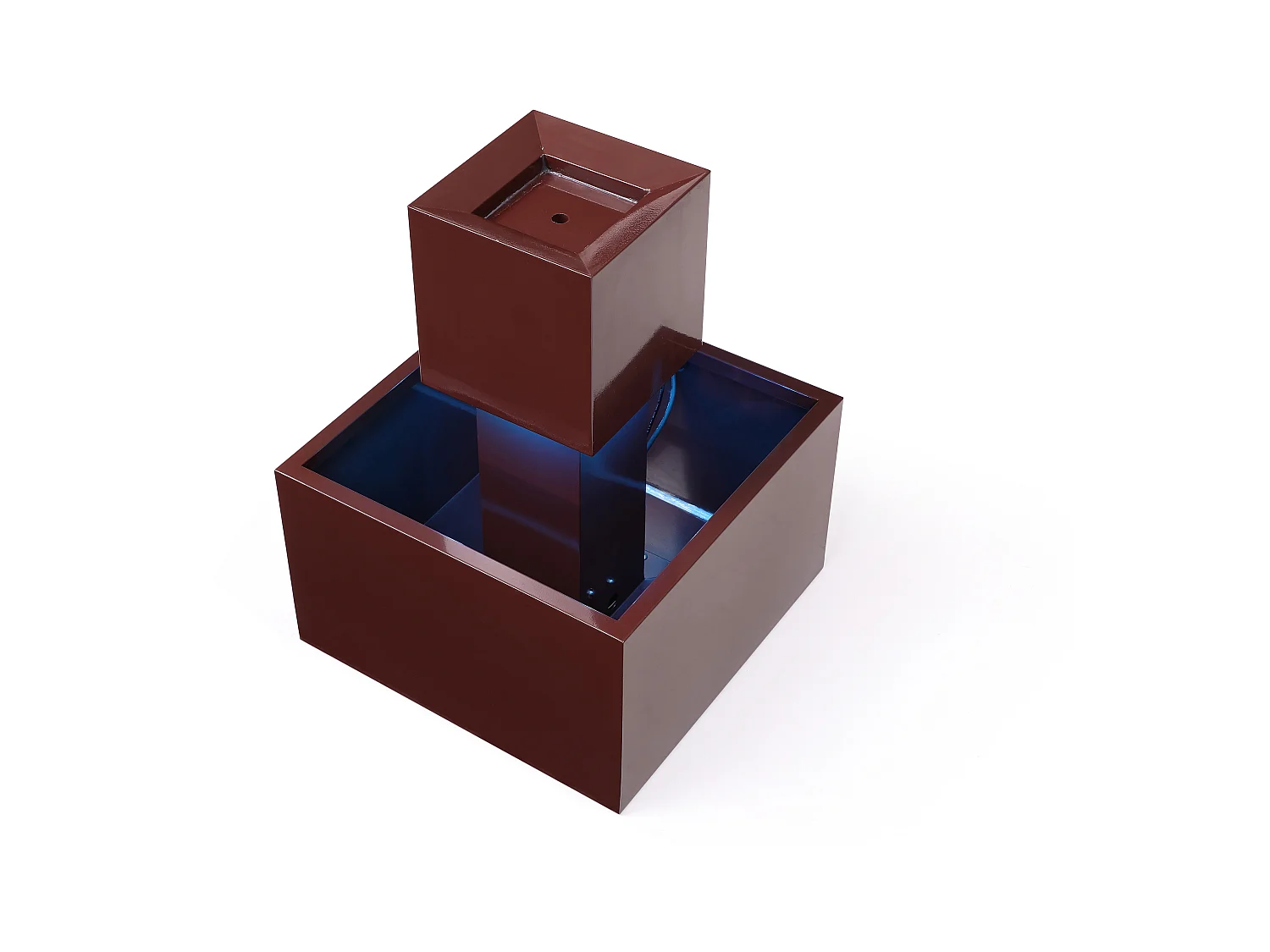 Fuente de exterior de acero inoxidable con LED - Alt. 65 cm - Terracota - CARDINA