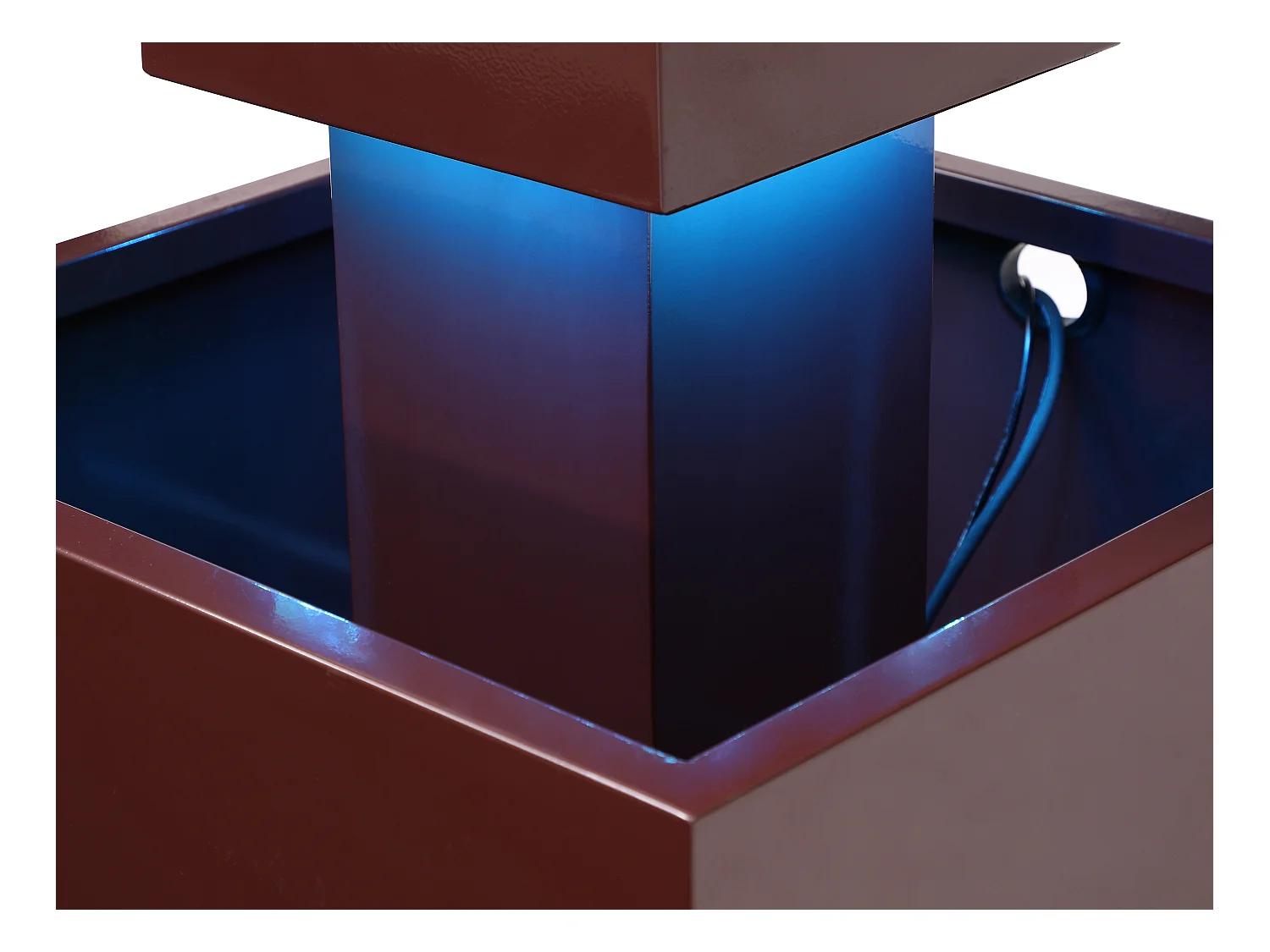 Fuente de exterior de acero inoxidable con LED - Alt. 65 cm - Terracota - CARDINA