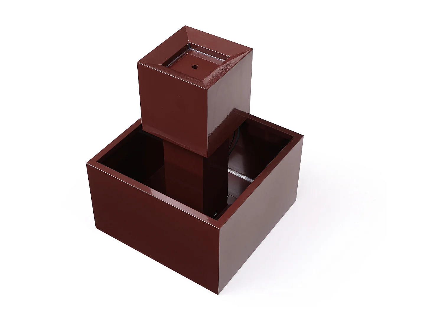 Fontaine d'extérieur en acier inoxydable avec LED - H.65 cm - Terracotta - CARDINA