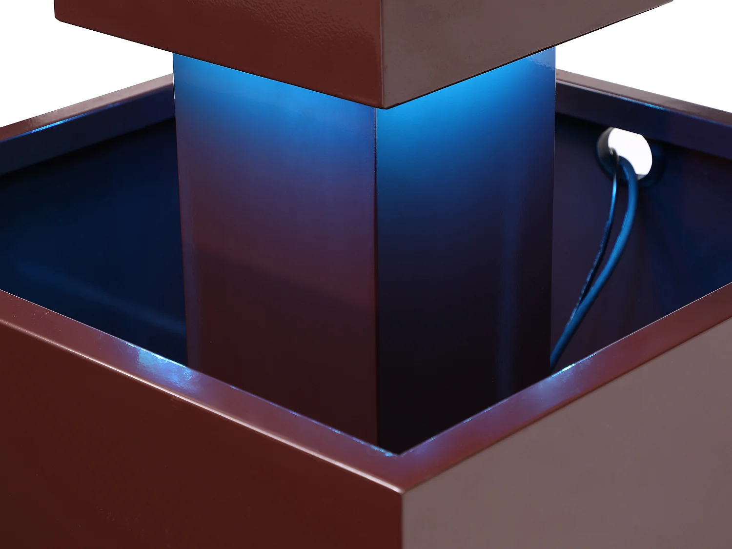 Fontaine d'extérieur en acier inoxydable avec LED - H.65 cm - Terracotta - CARDINA