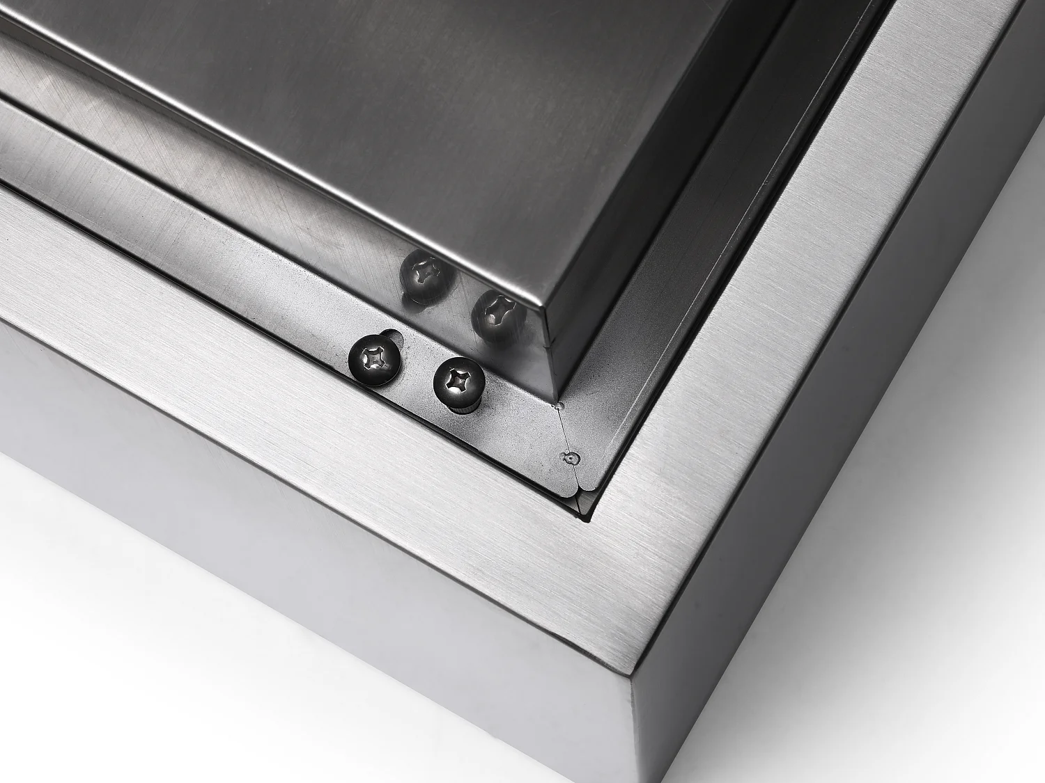 Außenbrunnen aus Edelstahl - H 34 cm - Silberfarben - TILAPIA