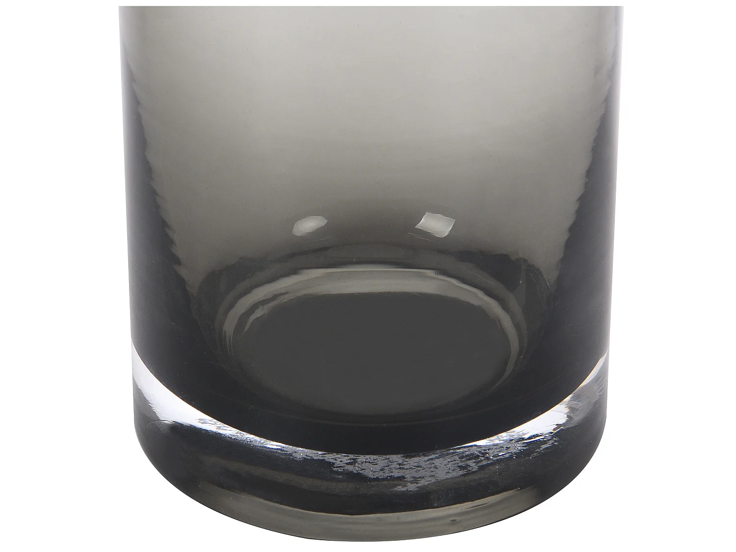 Vase en verre teinté - D.16,5 x H.25 cm - Verre - Gris fumé - VALOIT