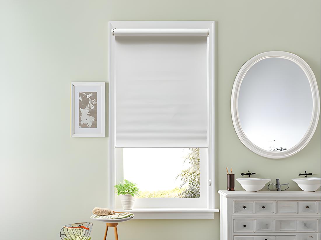 vente unique Store enrouleur occultant en polyester - 60 x 180 cm - Blanc - MARRILA