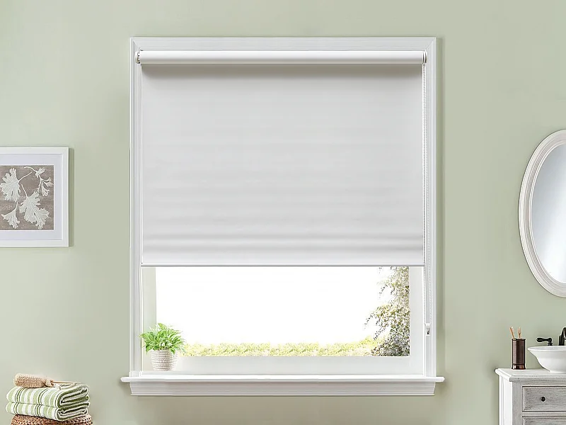 Tenda oscurante a rullo in poliestere - 180 x 180 cm - Bianco - MARRILA