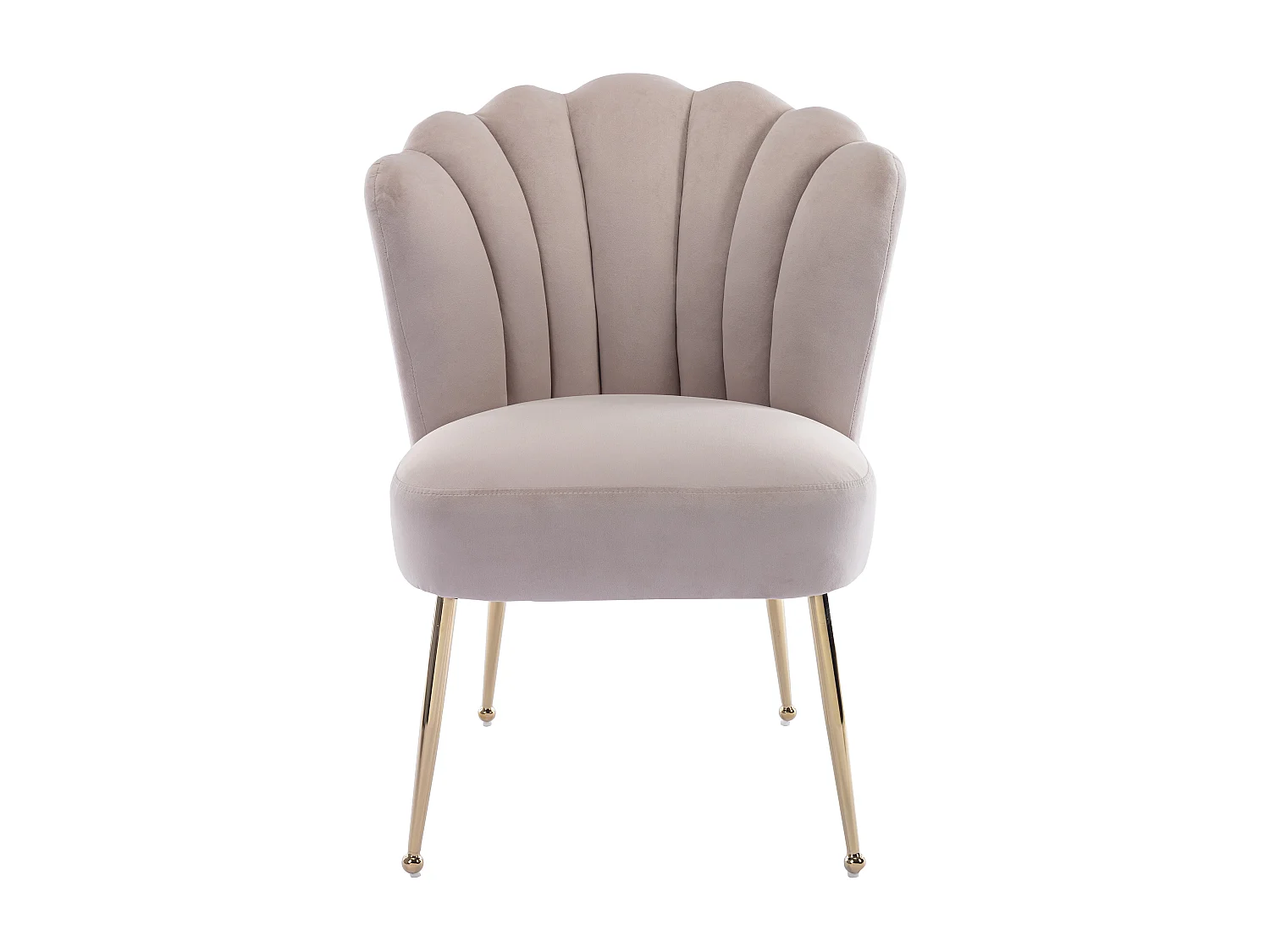 Stuhl 2er-Set - Samt & goldfarbener Stahl - Beige - RUTY von Pascal MORABITO