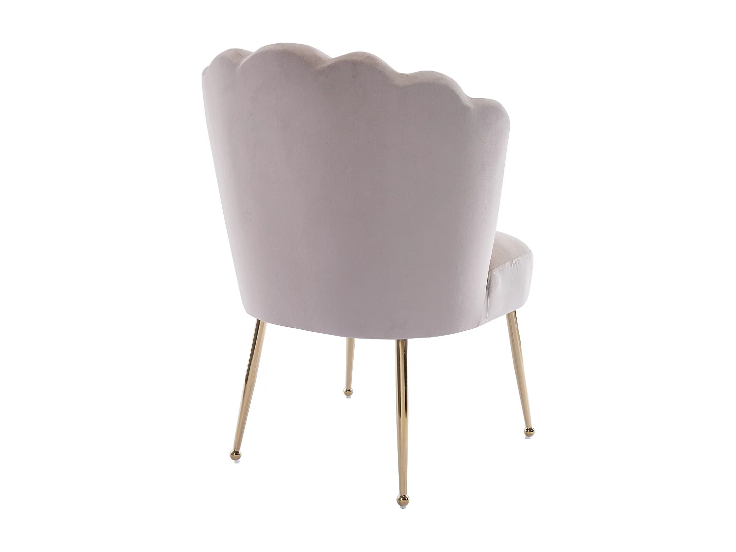 Lot de 2 chaises en velours et acier doré - Beige - RUTY de Pascal MORABITO