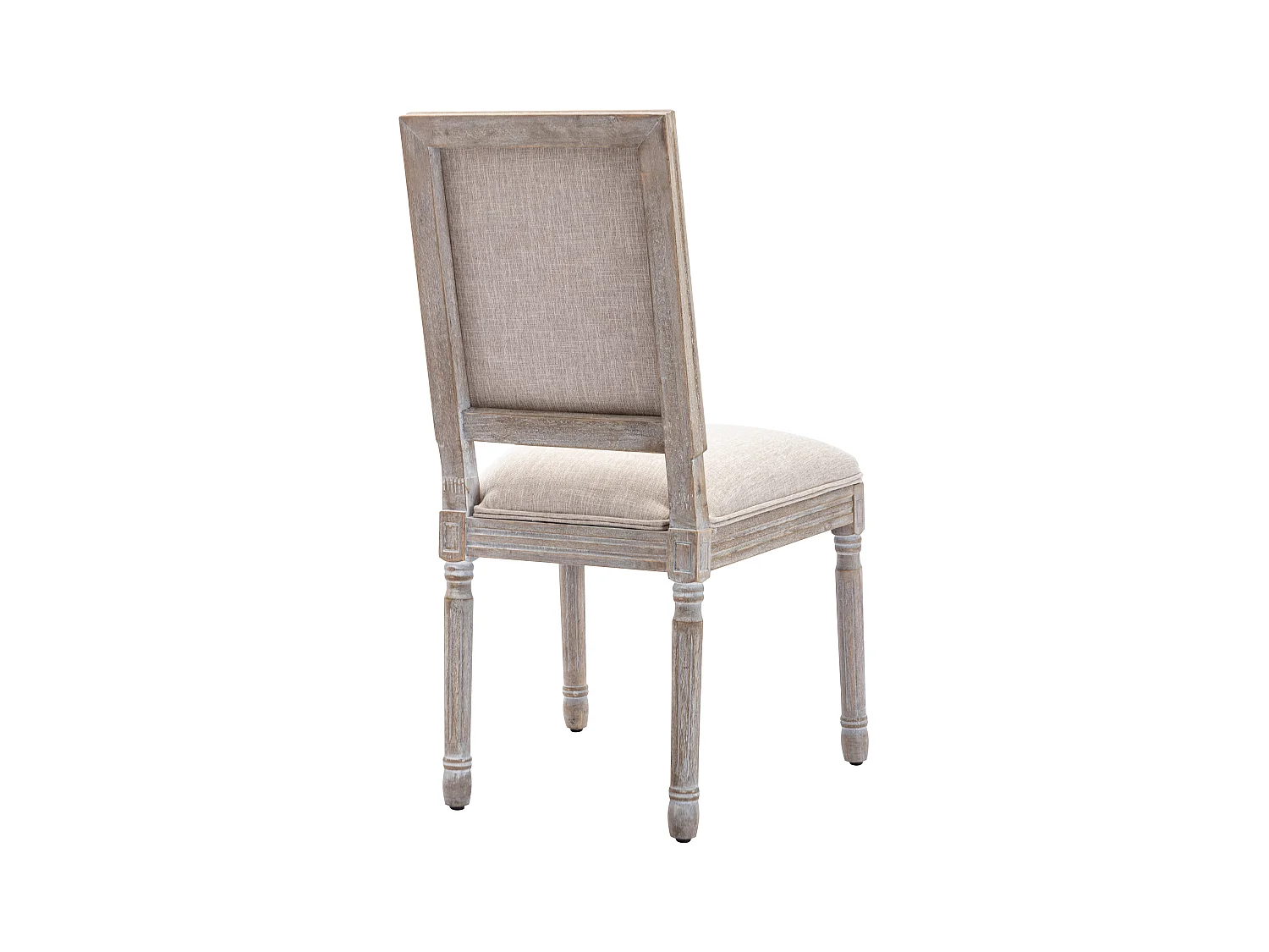 Set van 2 stoelen van stof en heveahout - Beige - AMBOISETTE