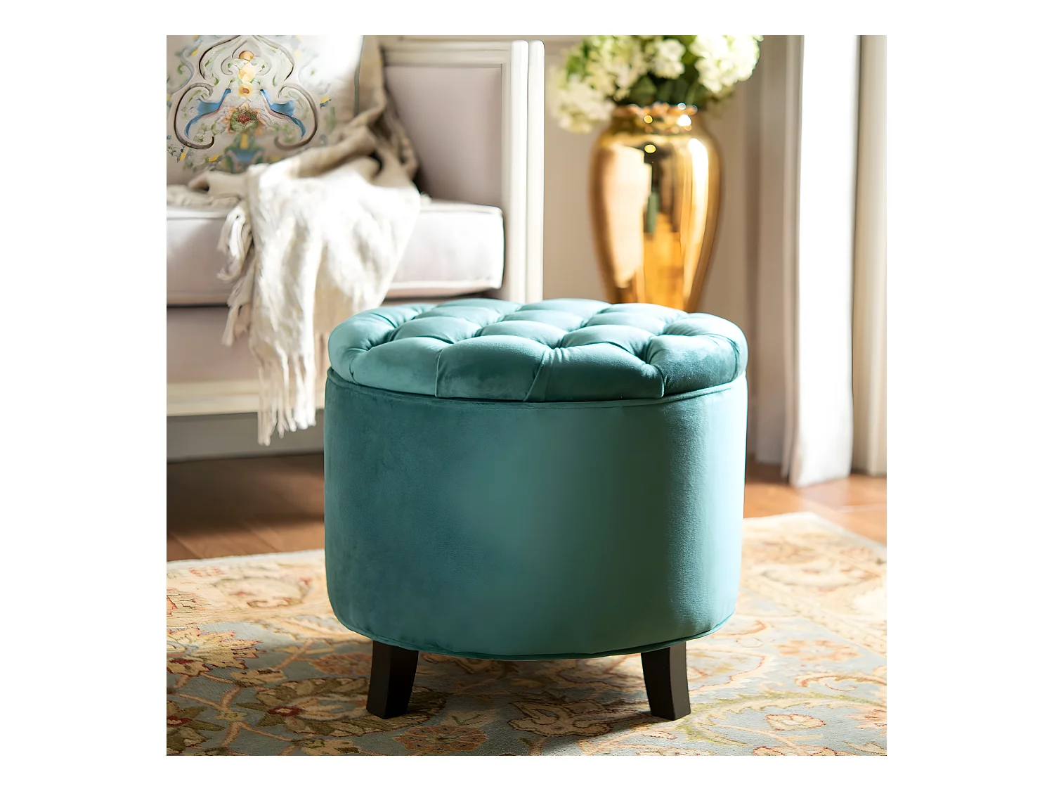 Banc & Ottomane Bleu marine 53 X 53 X 49.78 cm - Cathy
