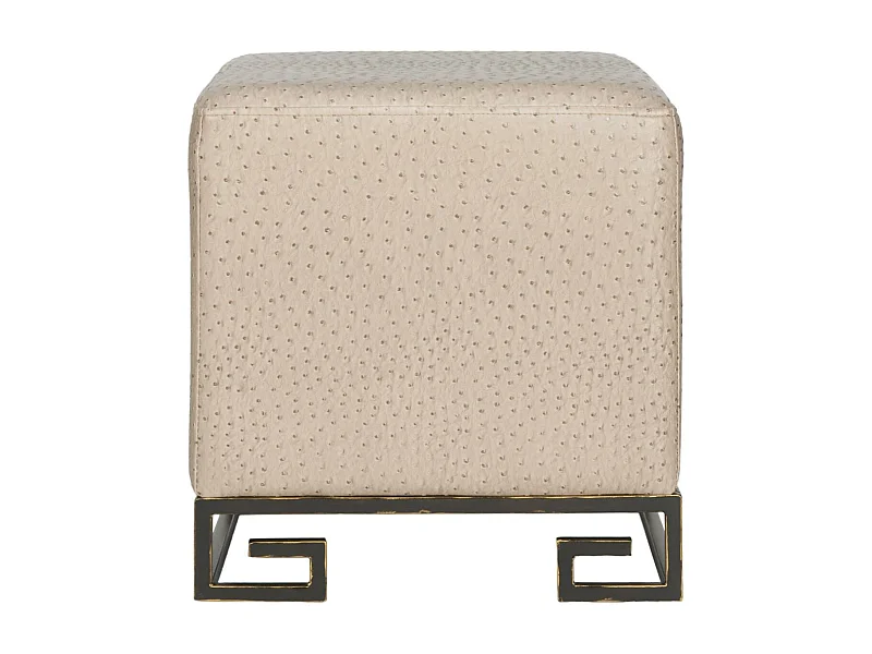 Banc & Ottomane Taupe et or 46 X 46 X 48.26 cm - Lurline