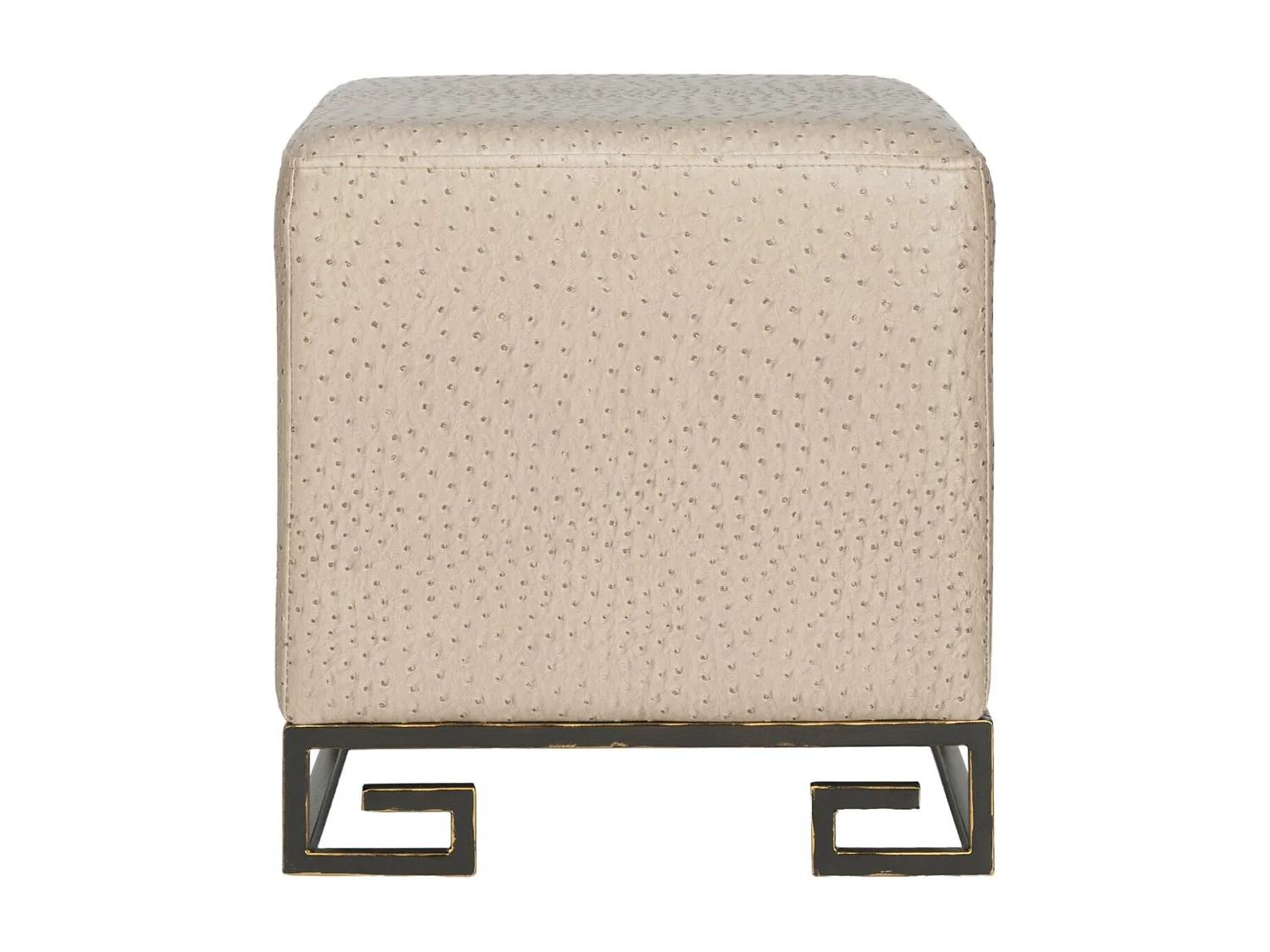 Banc & Ottomane Taupe et or 46 X 46 X 48.26 cm - Lurline