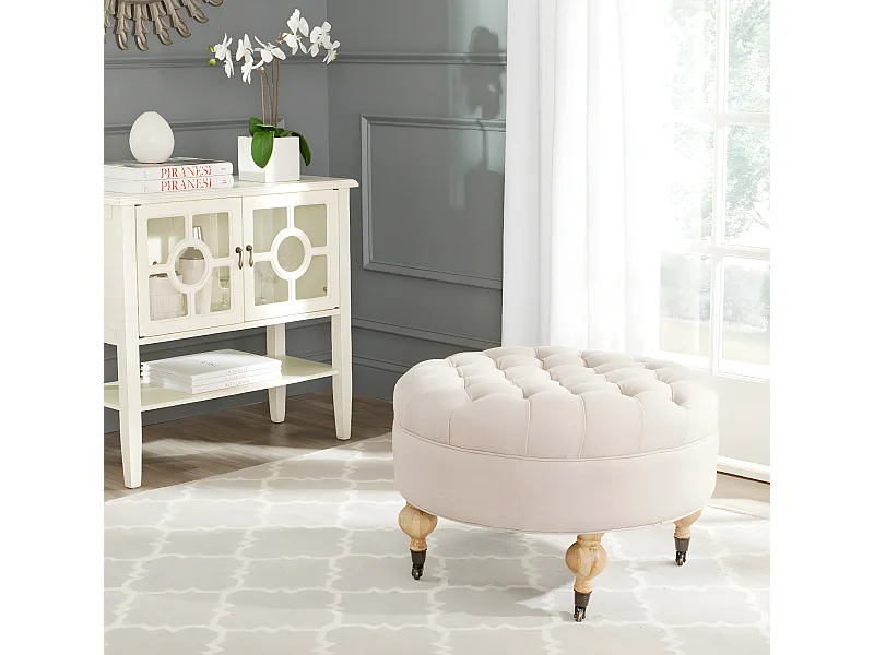 Banc & Ottomane Taupe 69 X 69 X 46.48 cm - Carolee