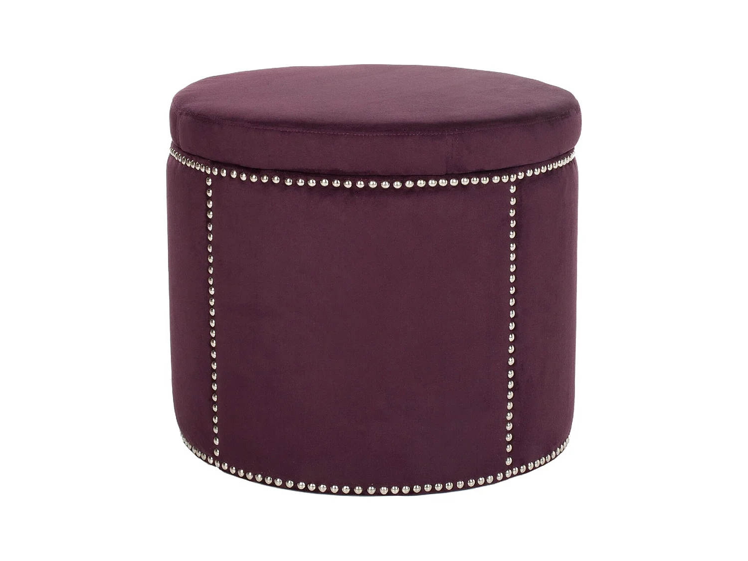 Banc & Ottomane Prune 56 X 56 X 48 cm - Nira