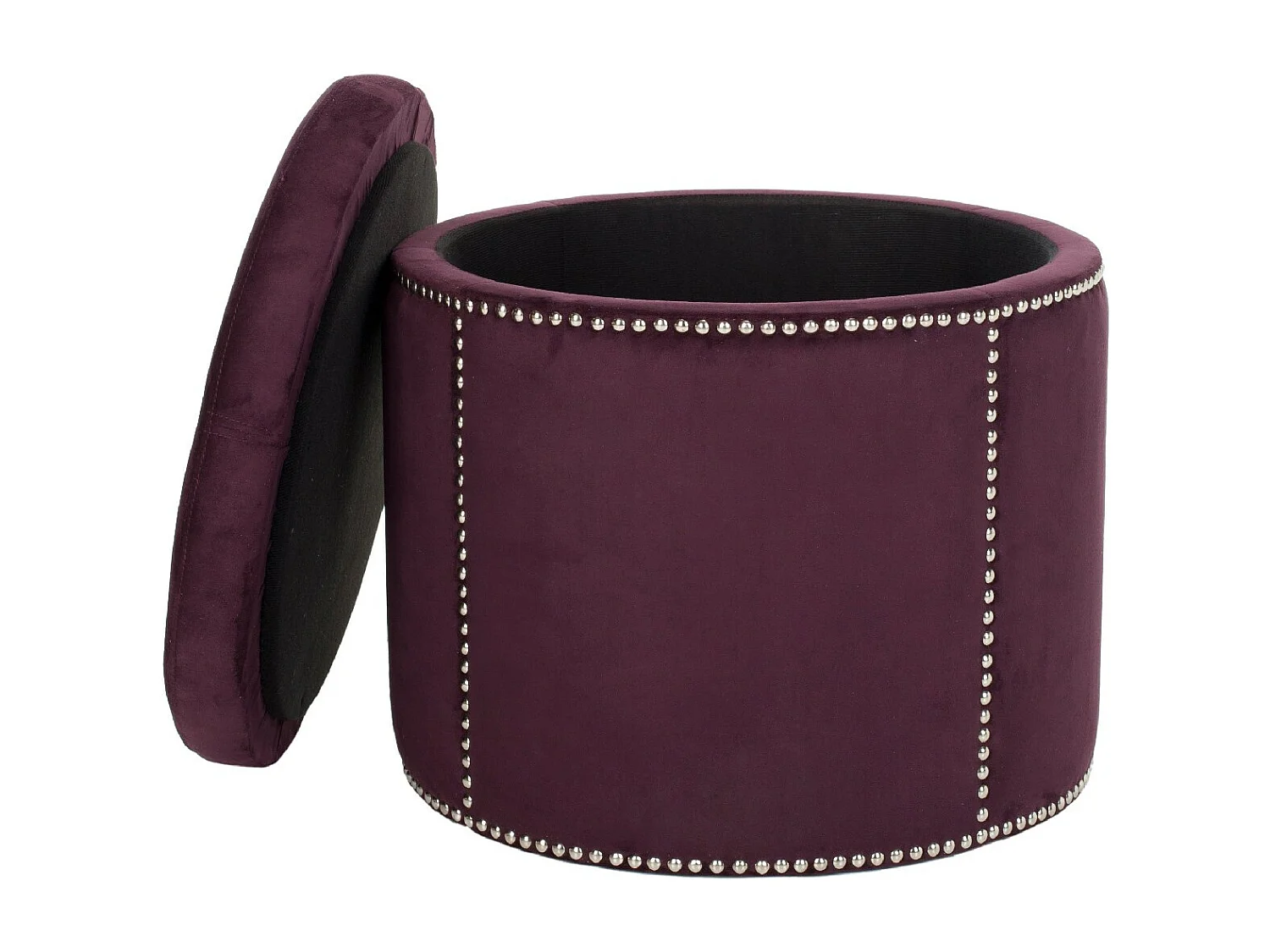 Banc & Ottomane Prune 56 X 56 X 48 cm - Nira