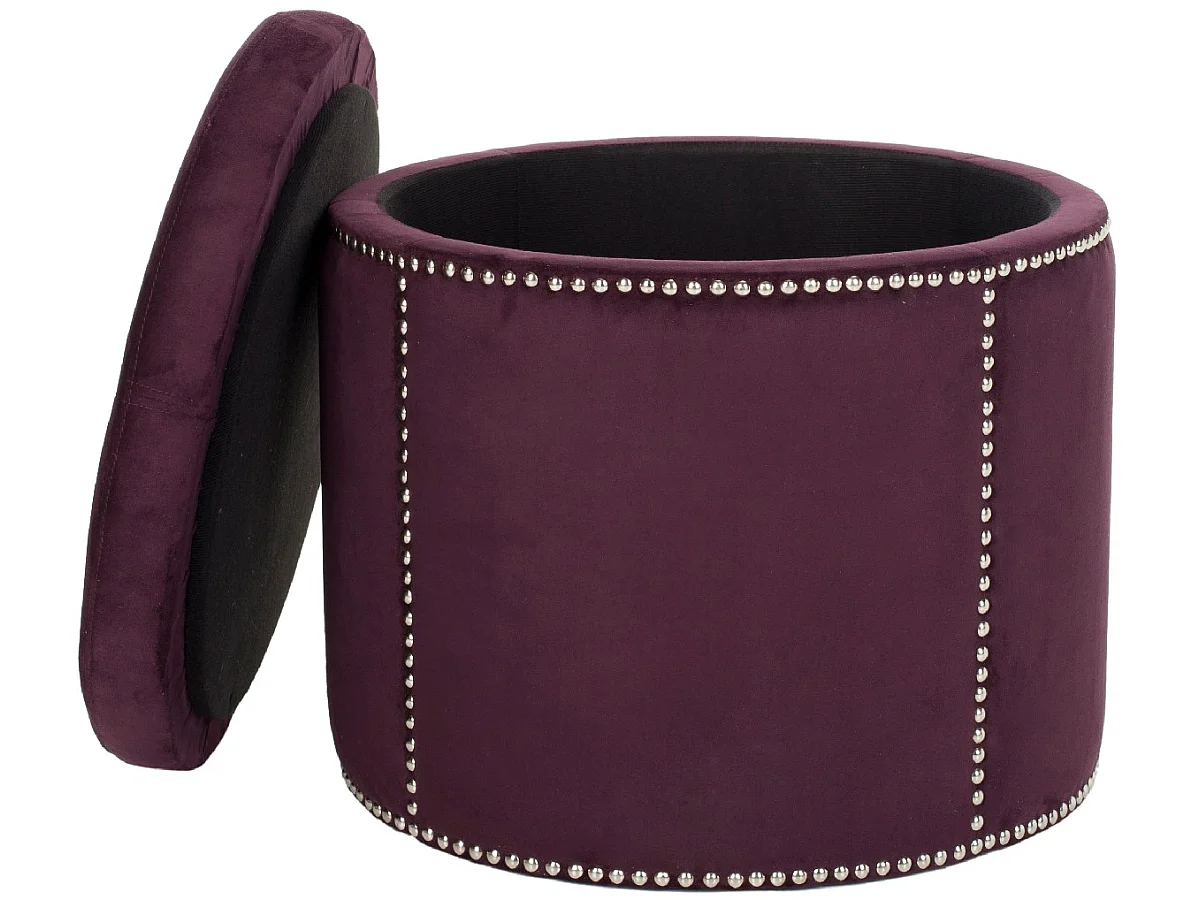 Banc & Ottomane Prune 56 X 56 X 48 cm - Nira