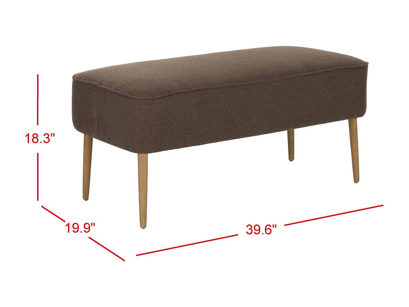 Banc & Ottomane Marron 100 X 50 X 46.48 cm - Joretta