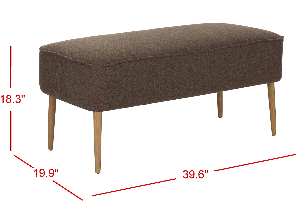 Banc & Ottomane Marron 100 X 50 X 46.48 cm - Joretta