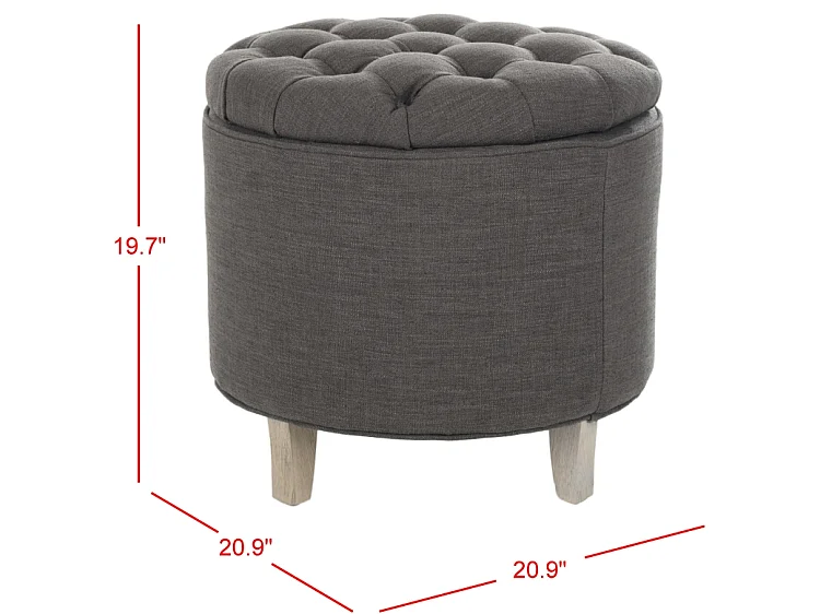 Banc & Ottomane Gris 52 X 52 X 49.78 cm - Patrica