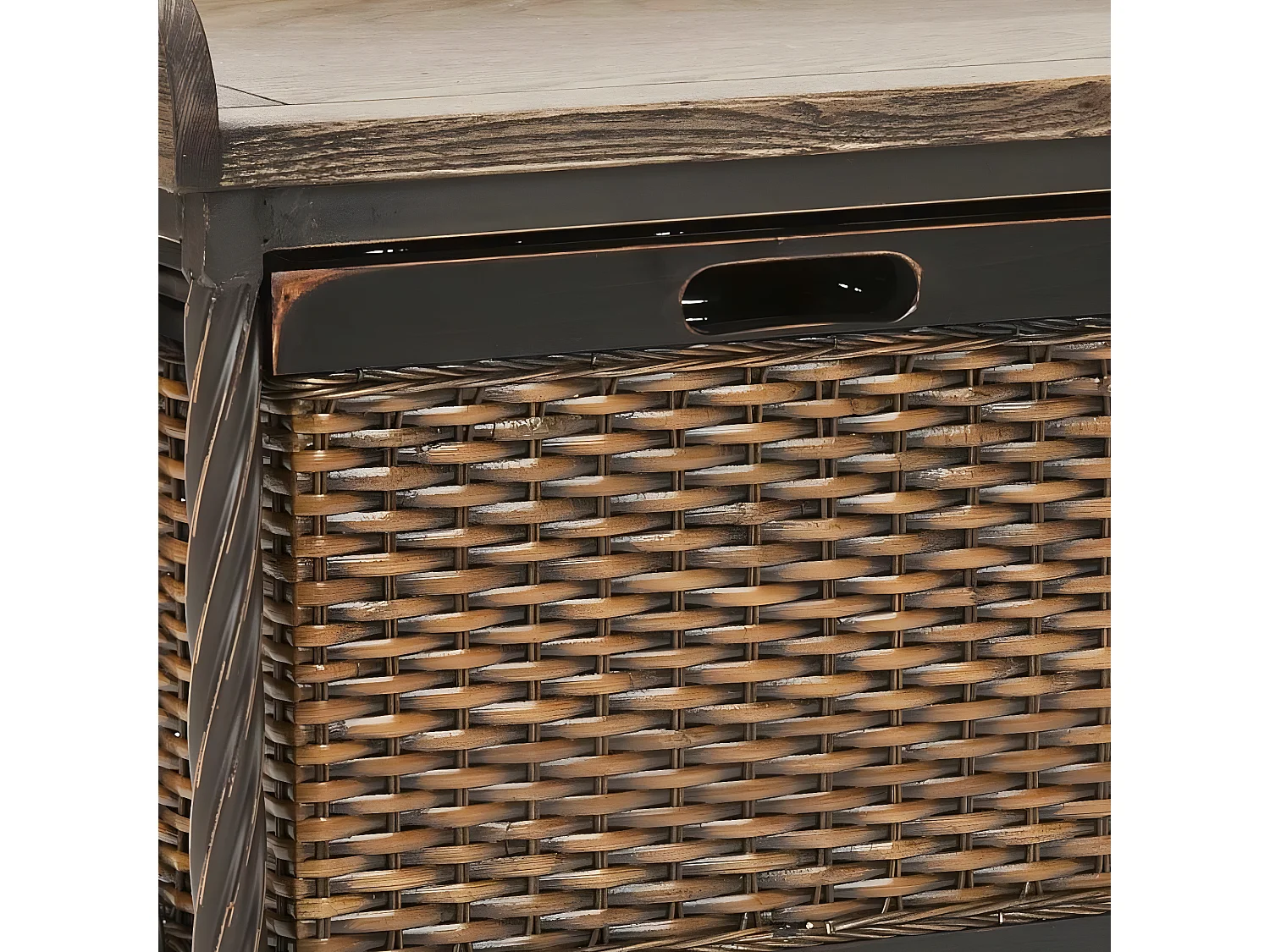 Banc & Ottomane Étain et frêne 40 X 84 X 50.8 cm - Marcelle