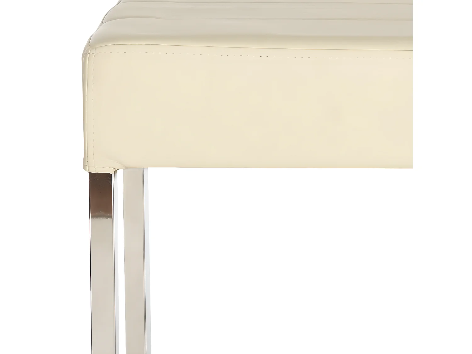 Banc & Ottomane Crème 48 X 122 X 47.75 cm - Elfie