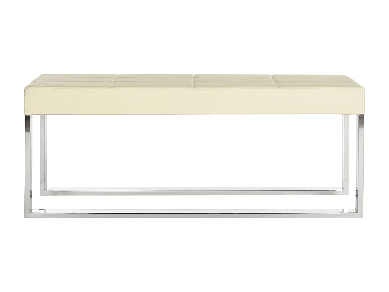 Banc & Ottomane Crème 48 X 122 X 47.75 cm - Elfie