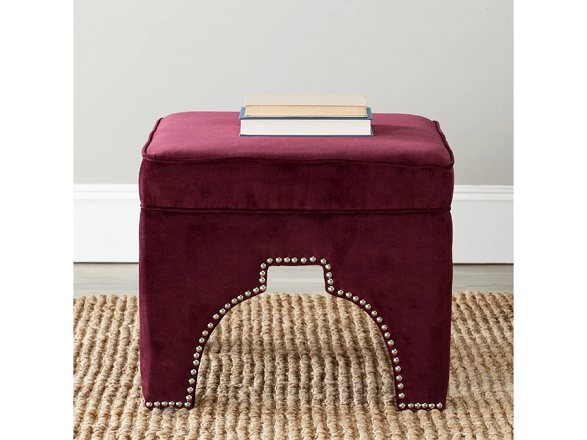 Banc & Ottomane Bordeaux 54 X 54 X 45.46 cm - Thomasina