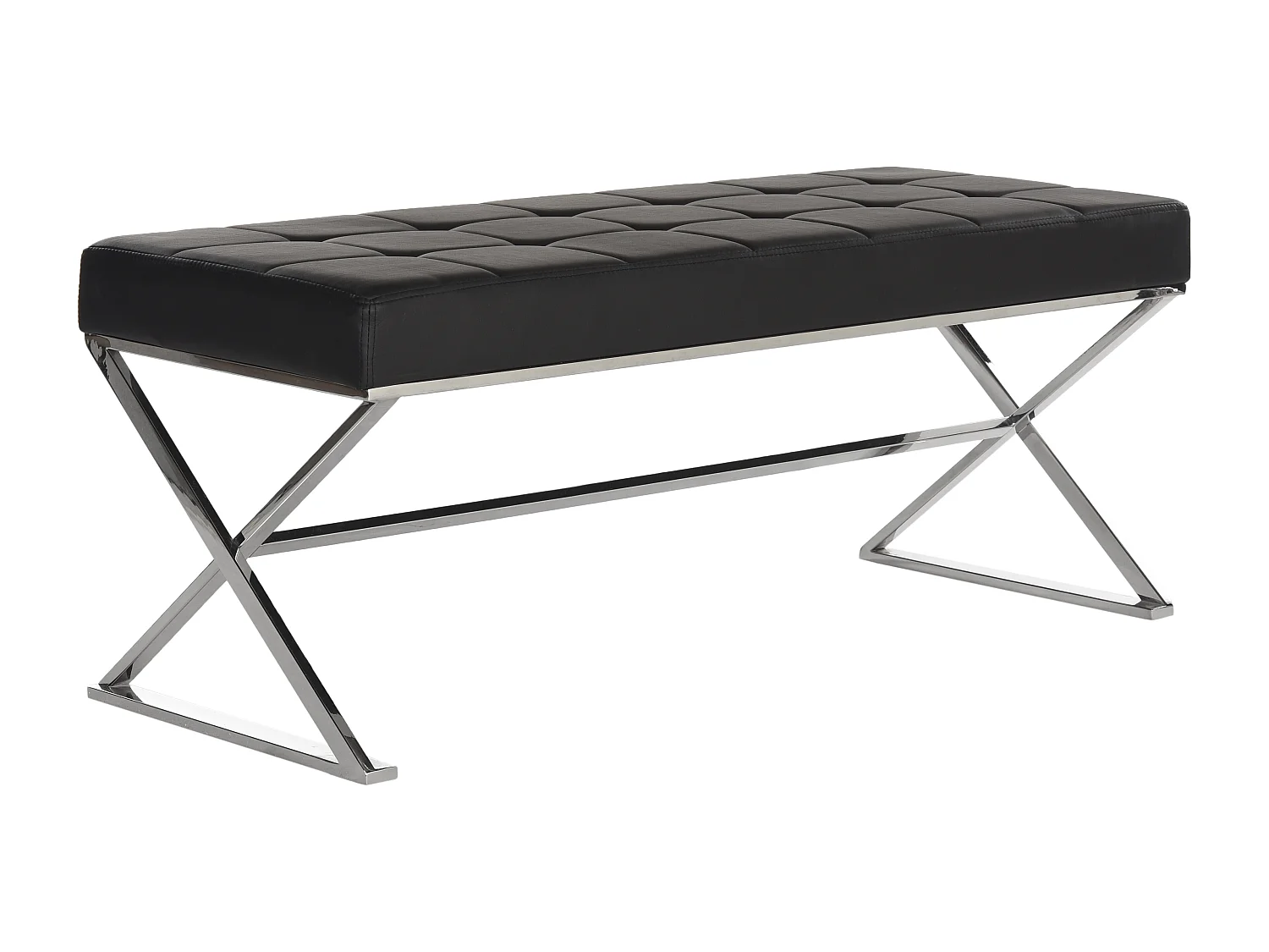 Banc & Ottomane Crème 46 X 64 X 48 cm - Gertha